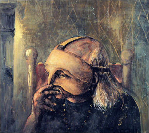 Sergio Vacchi - In Atlantide Praeco. Autoritratto con la maschera