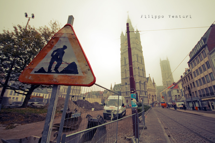 Gand - Lavori in corso in tutto il centro storico