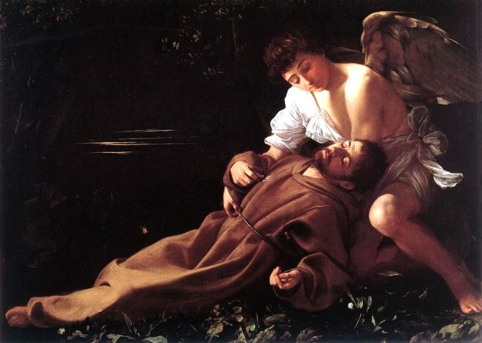 Caravaggio - San Francesco di Assisi in estasi (Caravaggio e altri pittori del seicento. Capolavori dal Wadsworth Atheneum di Hartford)