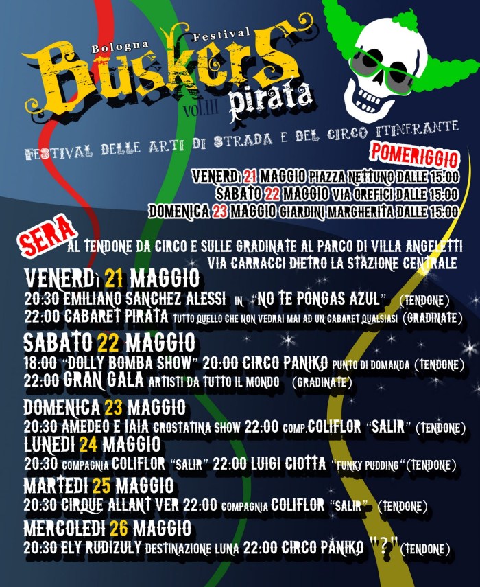 Bologna Festival Buskers Pirata Vol. III (2010) - Volantino