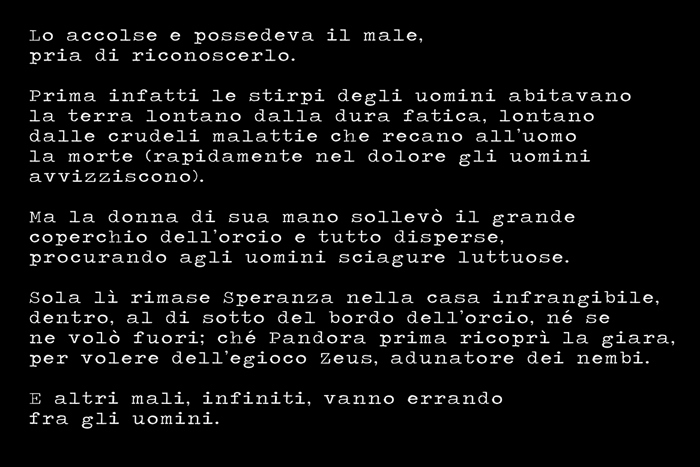 Elpis, la Speranza e il mito del vaso di Pandora Elpis, la Speranza e il mito del vaso di Pandora