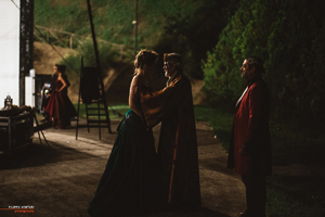 Re Lear, with Giuseppe Pambieri (backstage)