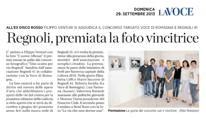Concorso Fotografico "Uno scatto per Regnoli"
