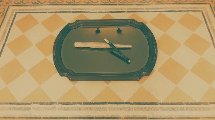 Backstage dell'allestimento della mostra "L'Ira Funesta" a Palazzo Dolcini