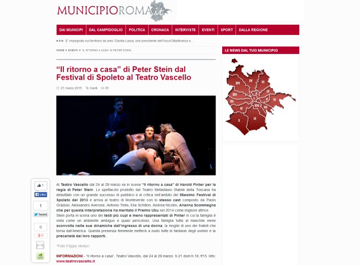 Il Ritorno a Casa (Articolo di Municipio Roma)