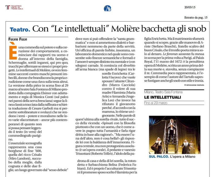 Articolo su "L'Avvenire"