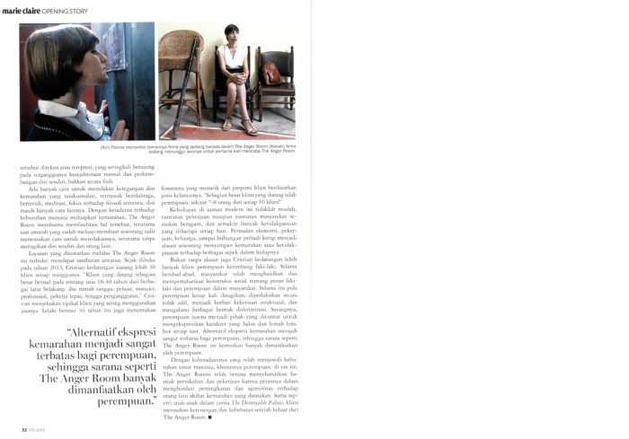 My project Dreadful Wrath on Marie Claire Indonesia