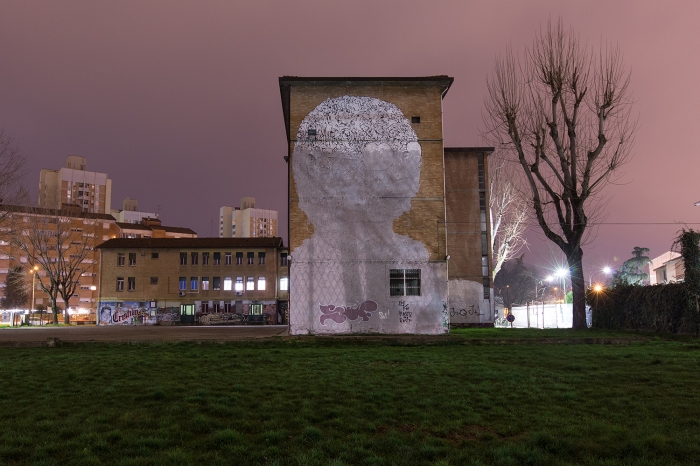 I murales di Blu cancellati in Via Lombardia, Bologna