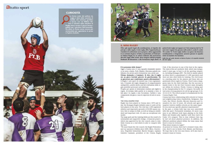Magazine “A Cesena”, Rugby