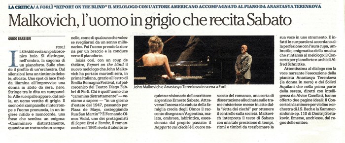 John Malkovich all'Emilia Romagna Festival!