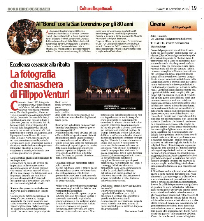 Intervista sul Corriere Cesenate