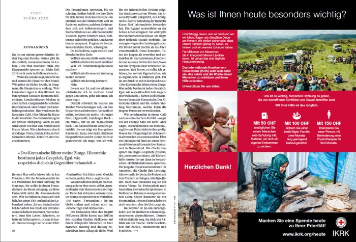 Pubblicazione su Das Magazin, 2